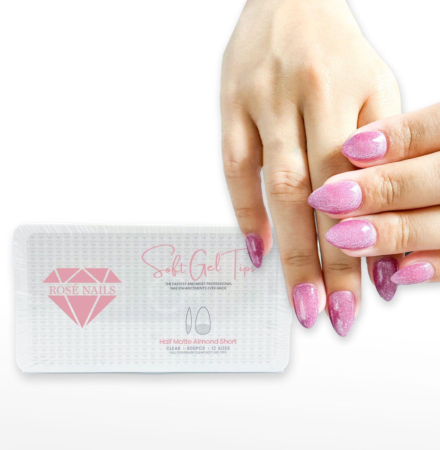 Kit Half Matte Almond Short 600 pcs