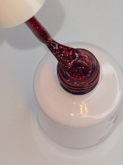 Gel Polish Glitter Red