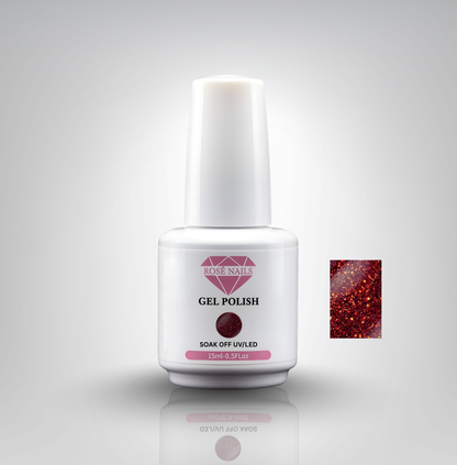 Gel Polish Glitter Red