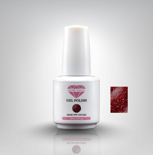 Gel Polish Glitter Red